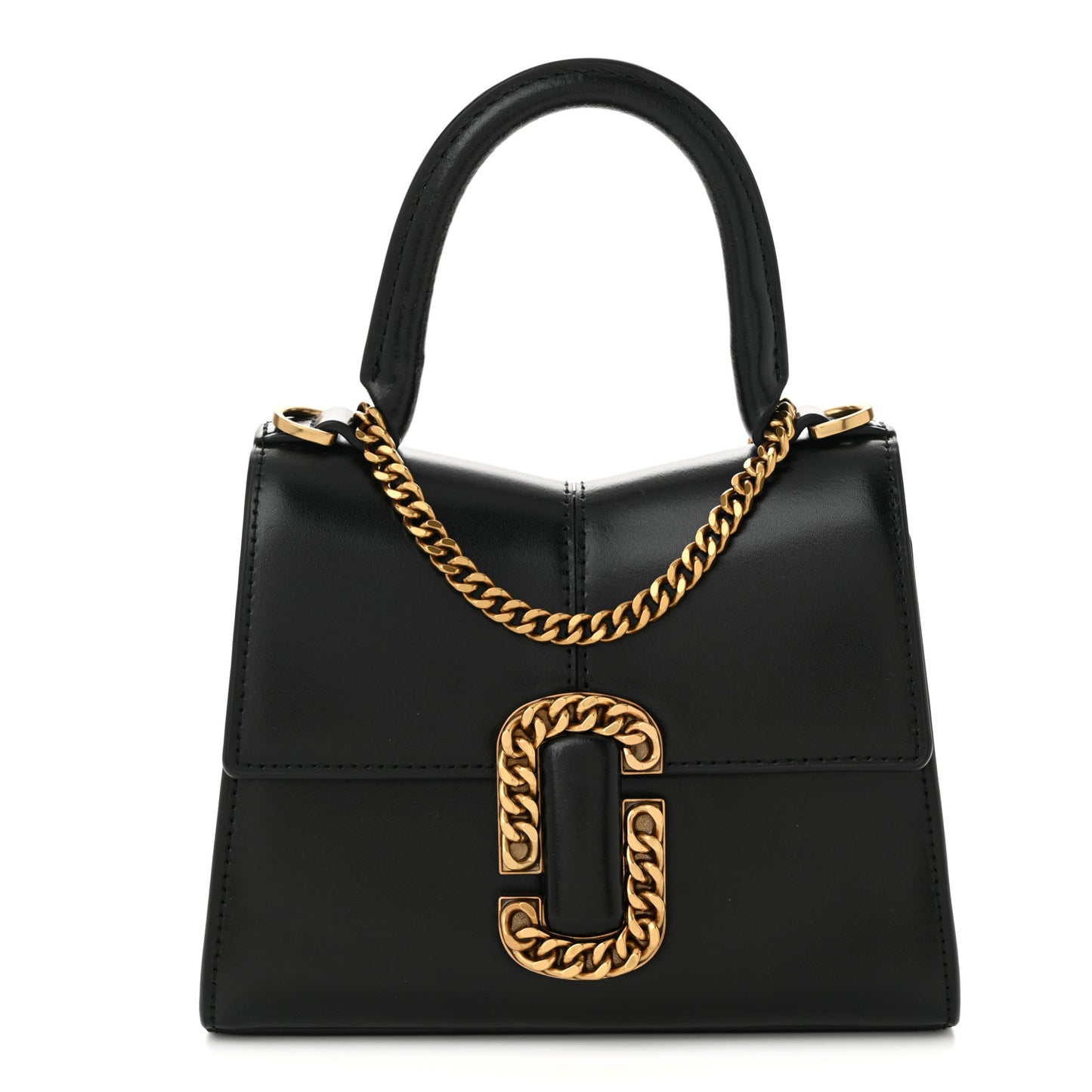 Calfskin The St Marc Mini Top Handle Bag  Black