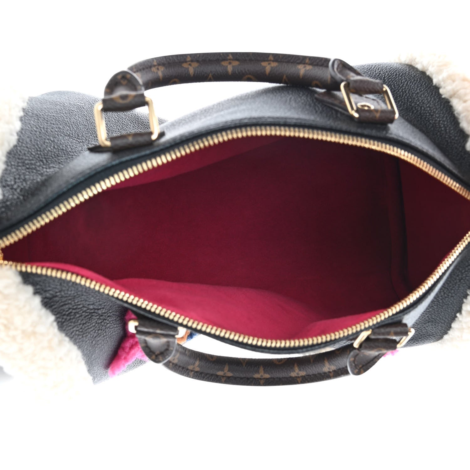 Louis Vuitton Calfskin Monogram Teddy Speedy Bandouliere 30 Black 7 of 9