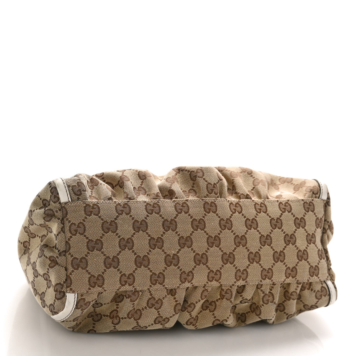 Gucci Monogram Medium D Gold Ring Hobo White 4 of 13