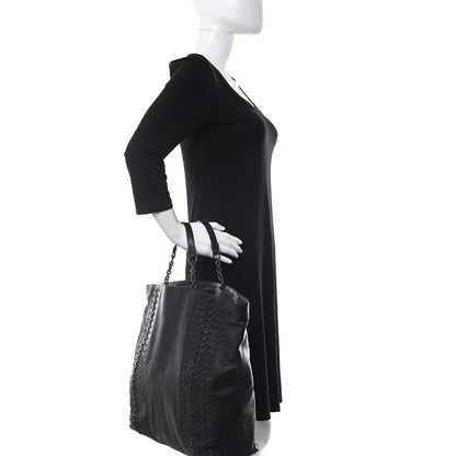 Bottega Veneta Lambskin Intrecciato Tote Black 2 of 16