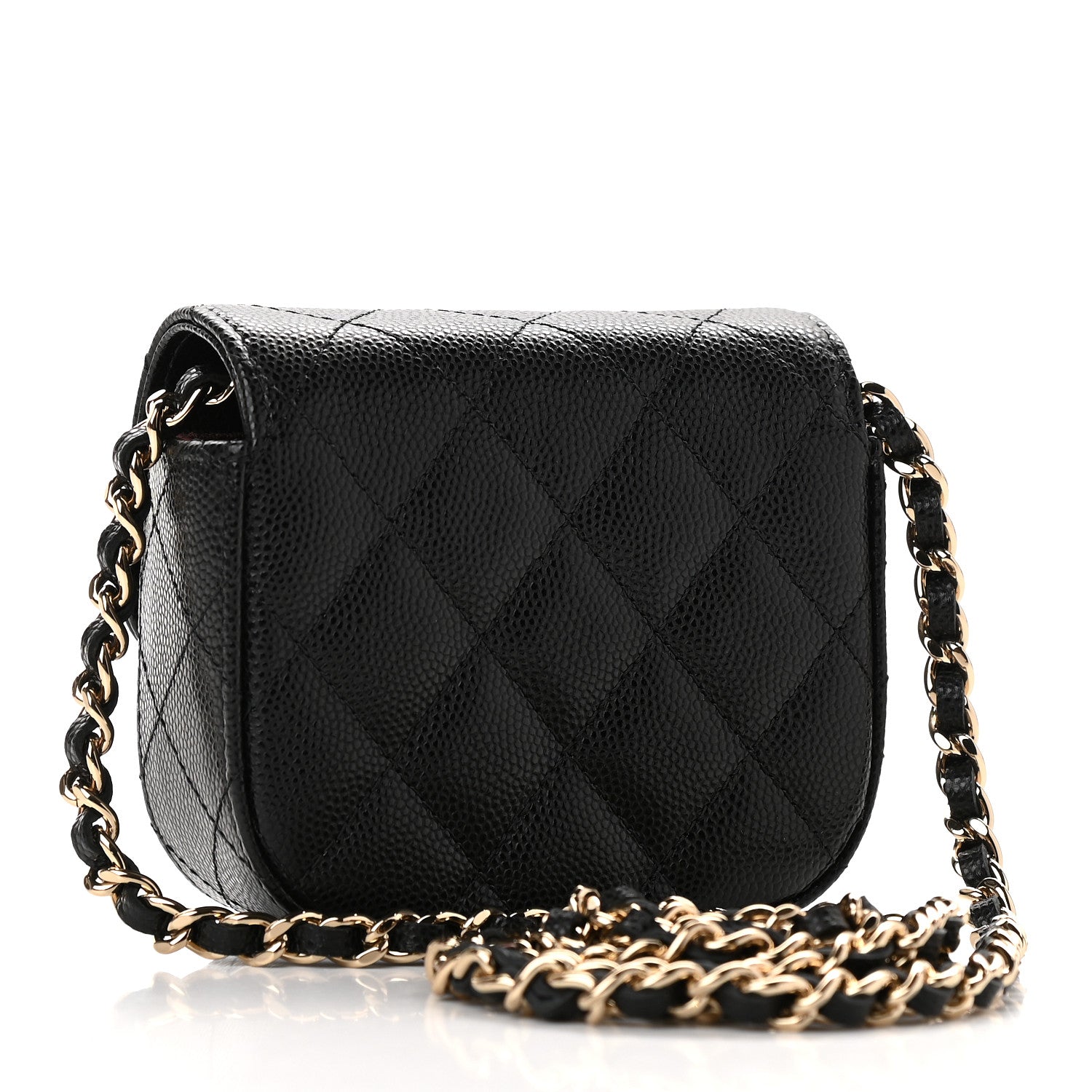 Chanel Caviar Quilted Mini Clutch With Chain Black 3 of 9