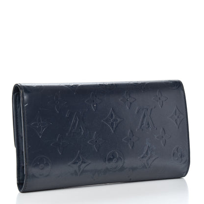 Louis Vuitton Mat Monogram Sarah Wallet Blue 3 of 6