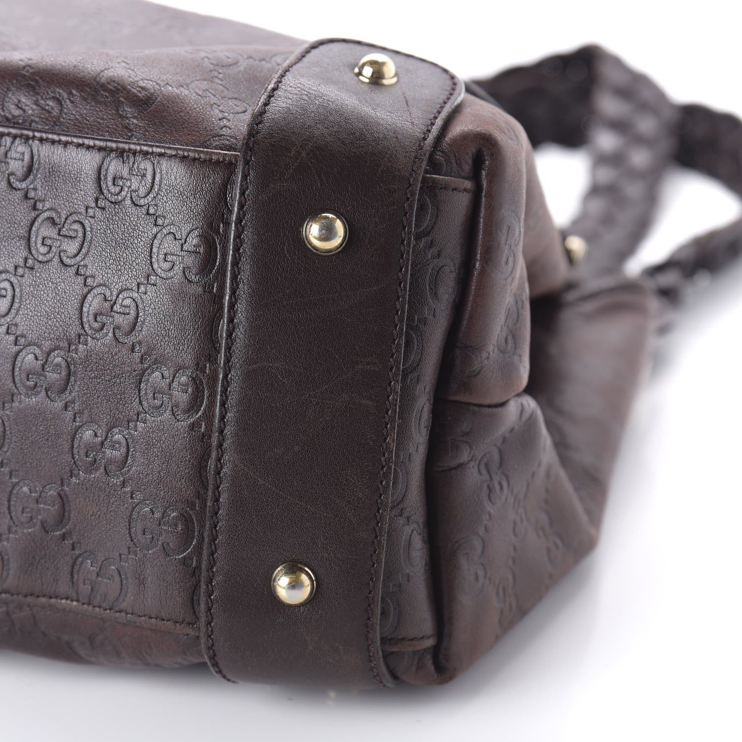 Gucci Guccissima Medium Pelham Shoulder Bag Dark Brown 7 of 12