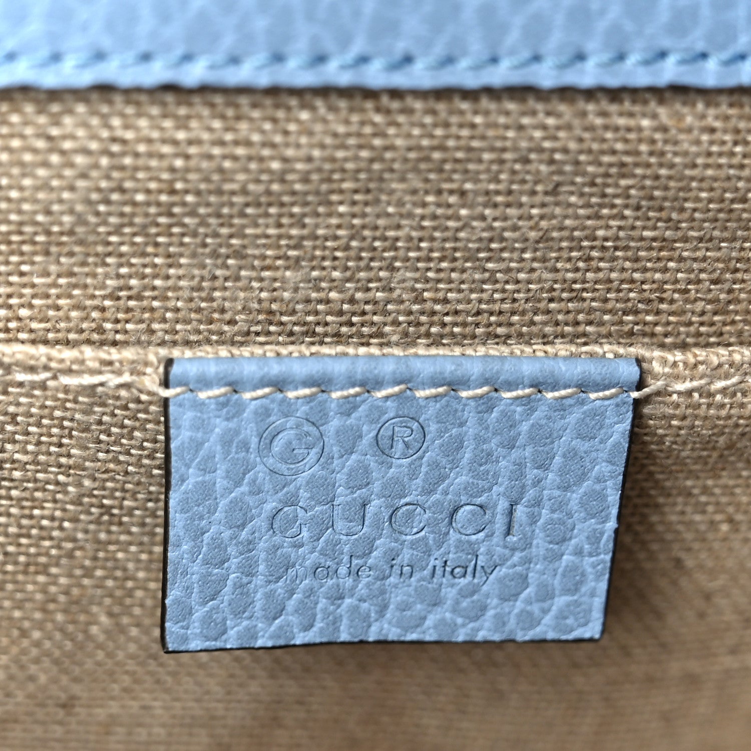 Gucci Dollar Calfskin Small Interlocking G Shoulder Bag Mineral Blue 5 of 10