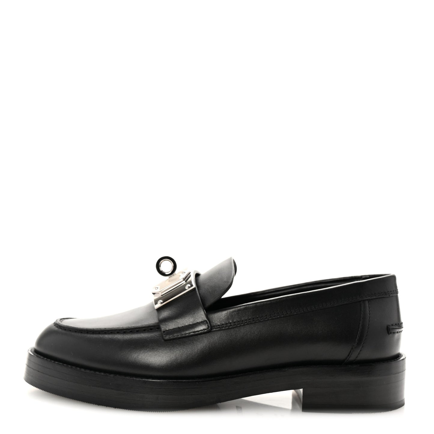 Calfskin Womens Hot Loafer 36.5 Black
