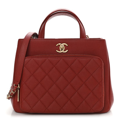 Chanel Caviar Quilted Small Business Affinity Shopping Bag Red 1 of 11