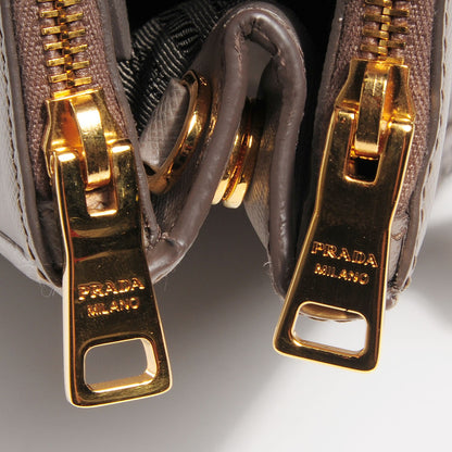 Prada Saffiano Lux Small Double Zip Tote Argilla 9 of 9