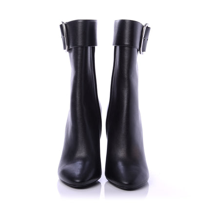 Saint Laurent Calfskin Joplin Buckle Booties 39 Black 2 of 11