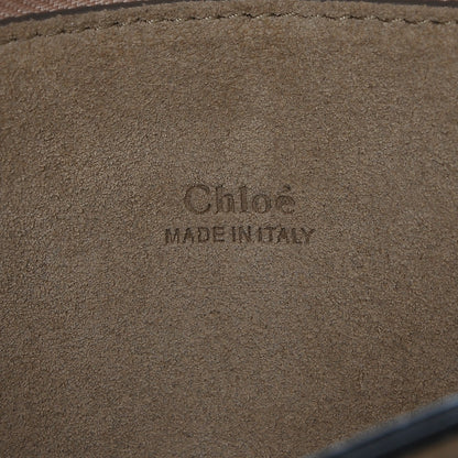 Chloe Calfskin Suede Rainbow Patchwork Medium Faye Shoulder Bag Caramel 6 of 6