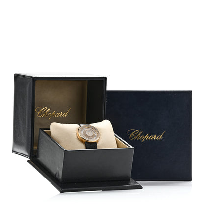 Chopard 18K Yellow Gold Alligator Diamond Bezel 30mm Happy Diamonds Automatic Watch 5 of 5