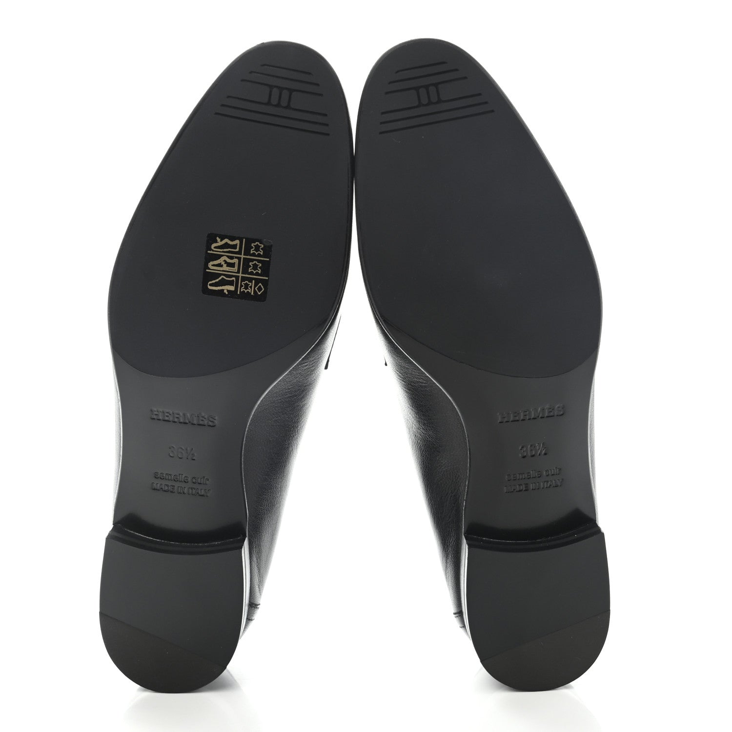 Hermes Goatskin Paris Loafers 36.5 Black 5 of 11