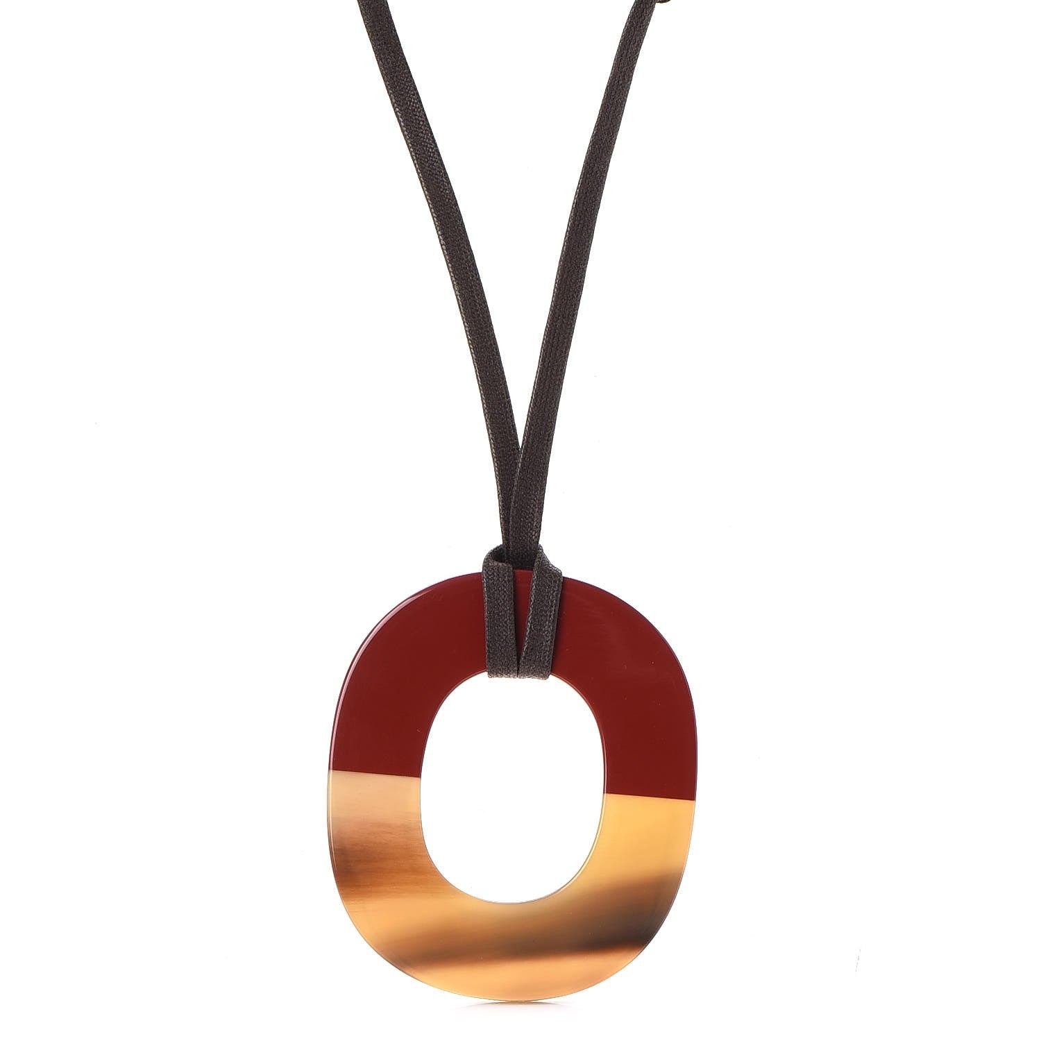 Hermes Buffalo Horn Isthme Pendant Necklace 1 of 7
