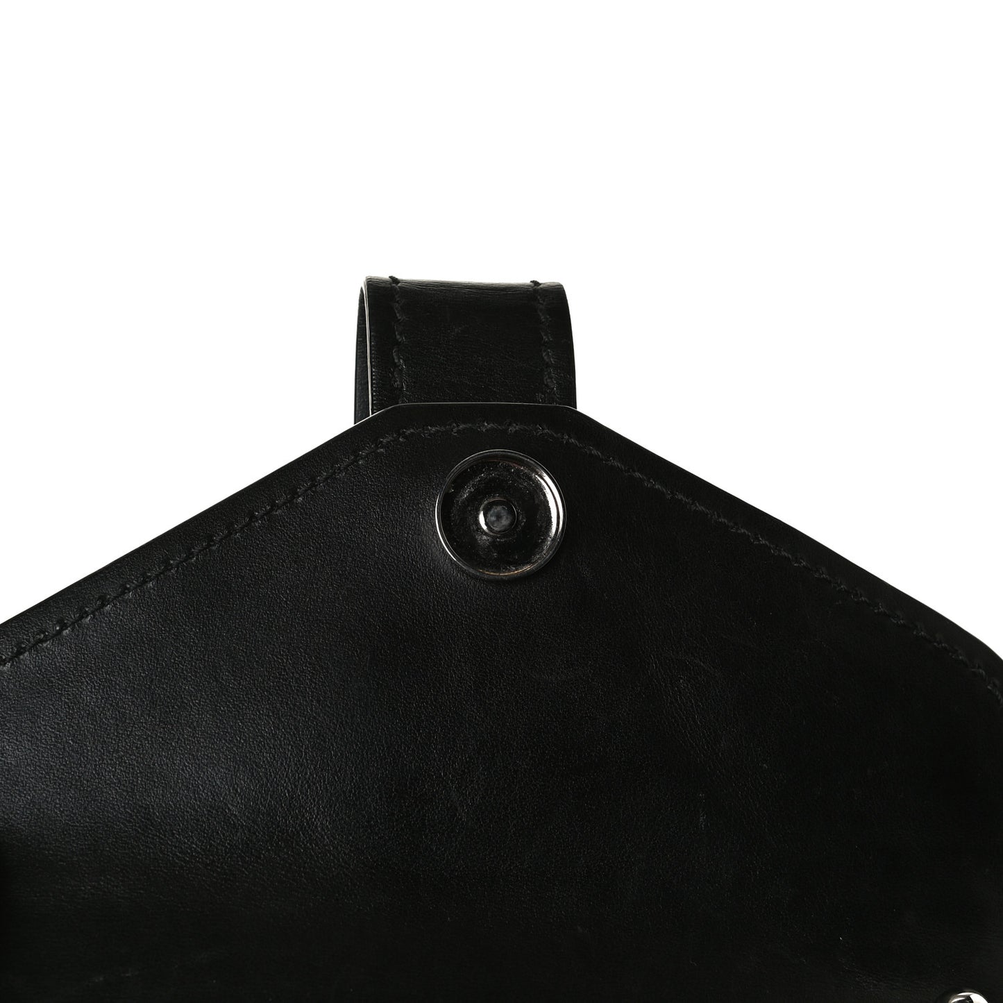 Shiny Goatskin Calfskin Aby Chain Shoulder Bag Black