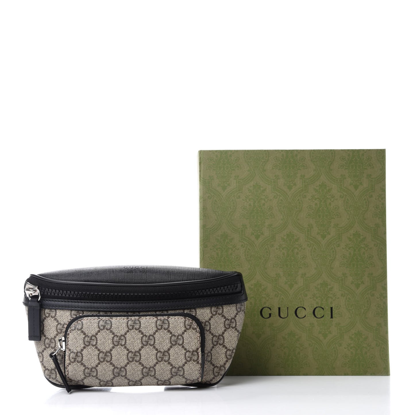 GG Supreme Monogram Belt Bag Black