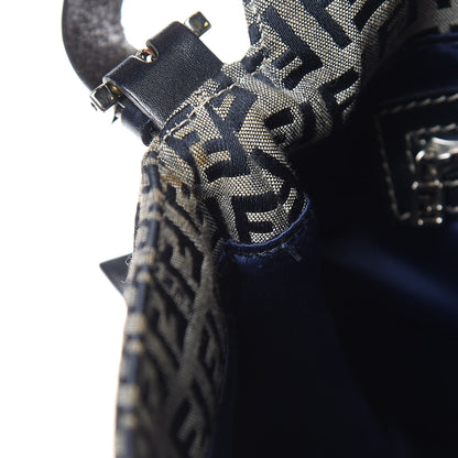 Fendi Zucchino Mama Baguette Navy 13 of 13