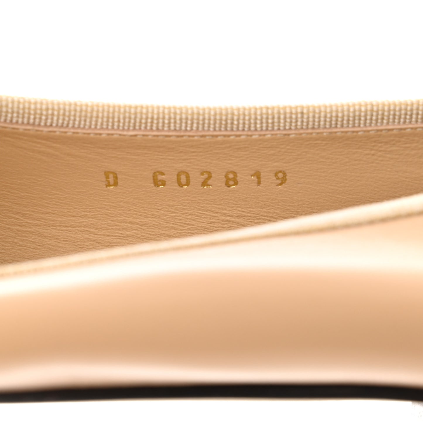 Lambskin Cap Toe CC Ballerina Flats 39 Beige Black