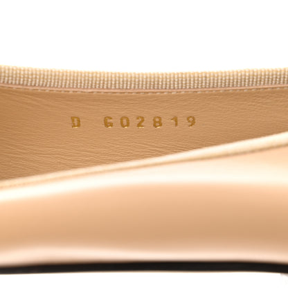 Chanel Lambskin Cap Toe CC Ballerina Flats 39 Beige Black 7 of 9