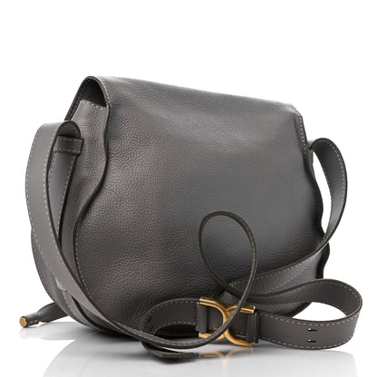 Chloe Calfskin Medium Marcie Round Crossbody Bag Cashmere Grey 3 of 12