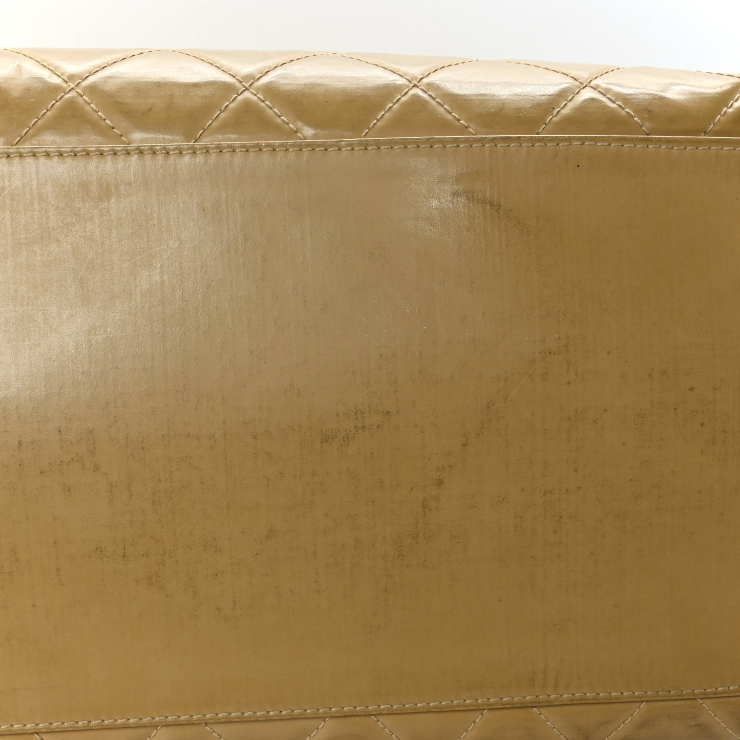 Vinyl Stitched XL Weekender Beige