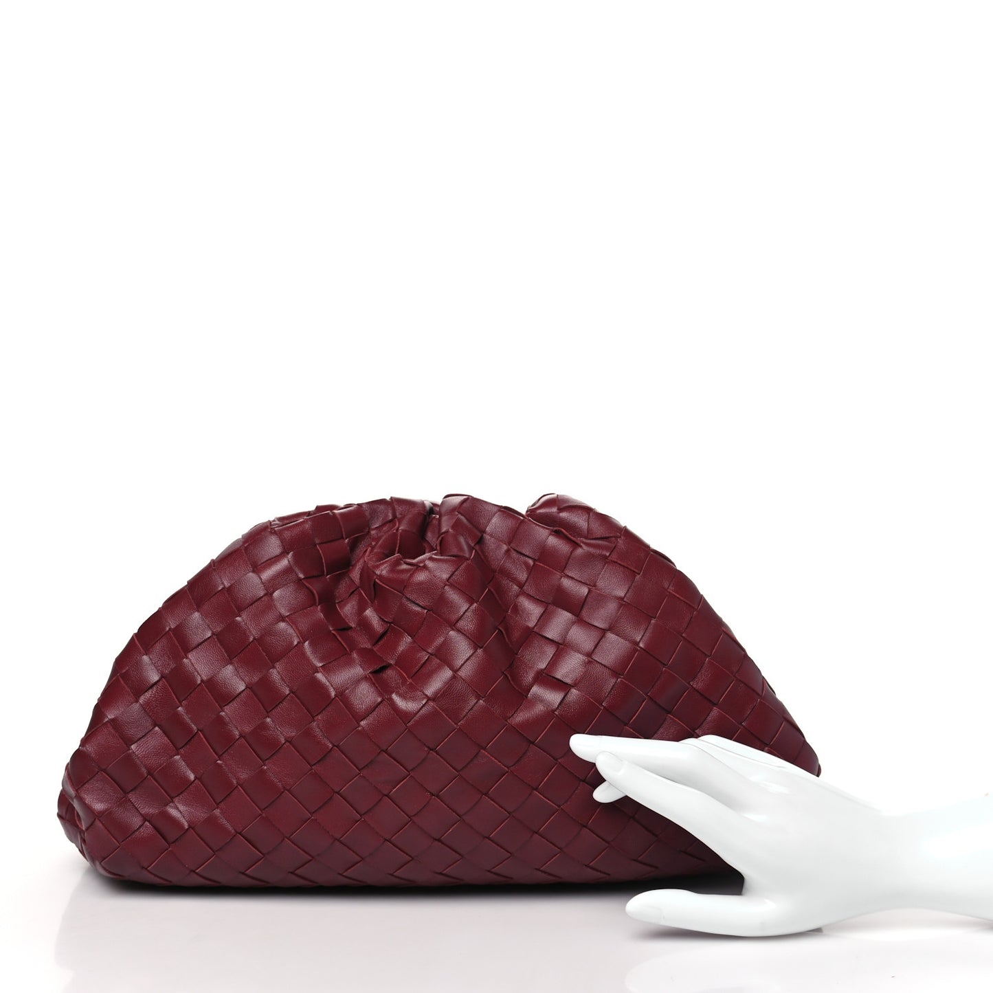 Nappa Maxi Intrecciato The Pouch Oversized Clutch Bordeaux