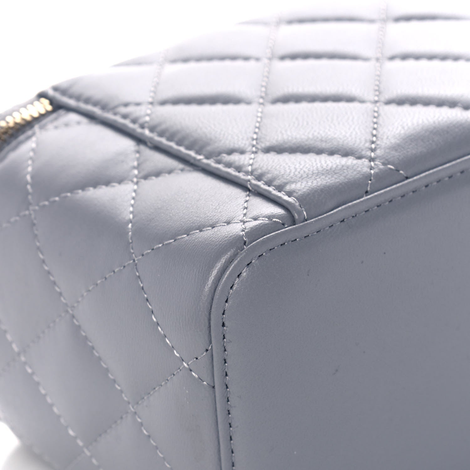 Chanel Lambskin Quilted Small Pearl Crush Vanity Case With Chain Grey 11 of 13
