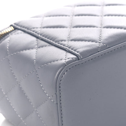 Chanel Lambskin Quilted Small Pearl Crush Vanity Case With Chain Grey 11 of 13