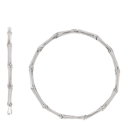 John Hardy Sterling Silver 57mm Bamboo Hoop Earrings 1 of 6