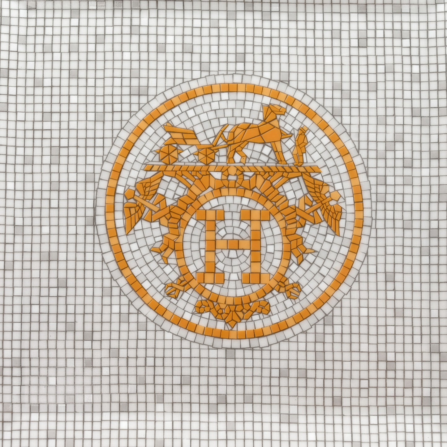 Porcelain Mosaique au 24 Square Plate 9.1"