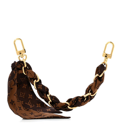 Louis Vuitton Metal Polyester Monogram Braided Scarf Chain Foulard Bag Charm 1 of 4