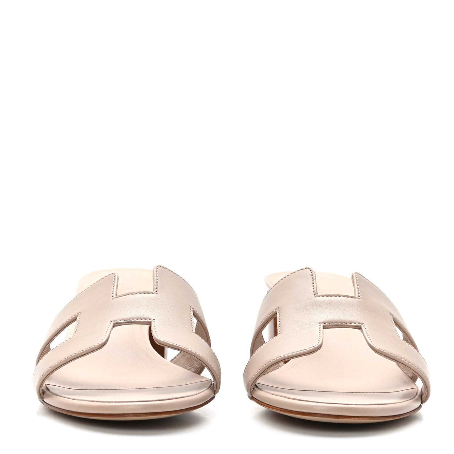 Calfskin Oasis Sandals 39 Beige Nude