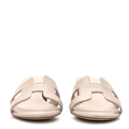 Hermes Calfskin Oasis Sandals 39 Beige Nude 2 of 9