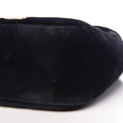 Gucci Velvet Matelasse Loved Embroidered Medium GG Marmont Shoulder Bag Black 9 of 11