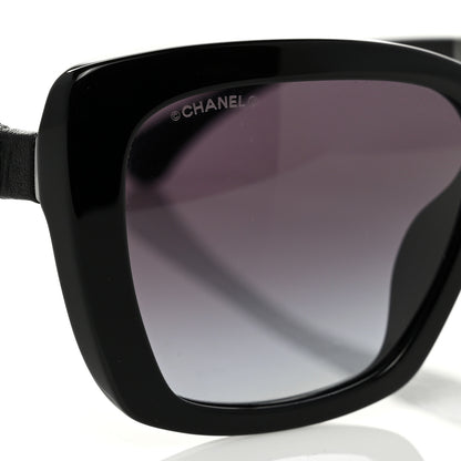 Chanel Acetate Calfskin Polarized Square Sunglasses 5476-Q-A Black 7 of 8