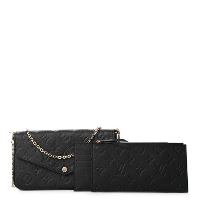Louis Vuitton Empreinte Pochette Felicie Chain Wallet Black 1 of 8