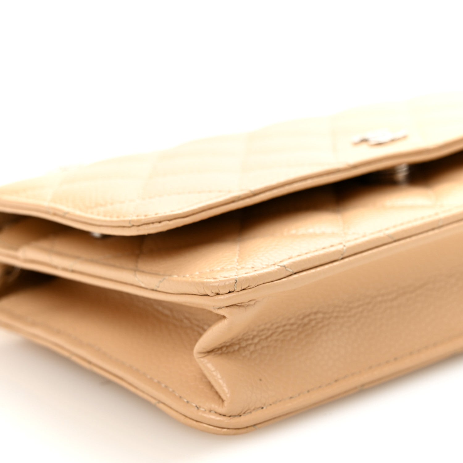 Chanel Caviar Quilted Wallet on Chain WOC Beige 10 of 11