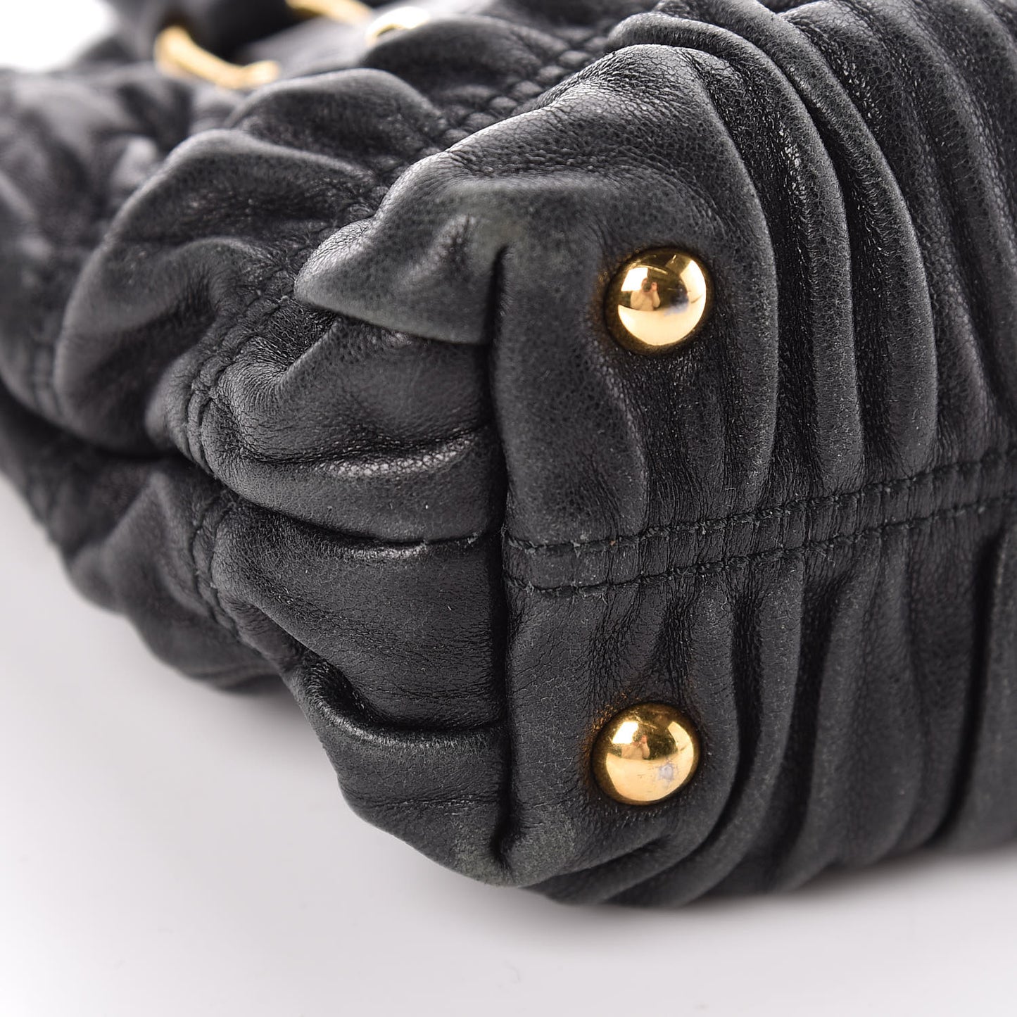 Nappa Gaufre Mini Crossbody Bag Black