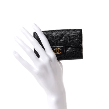 Chanel Caviar Quilted 6 Key Holder Black 2 of 9