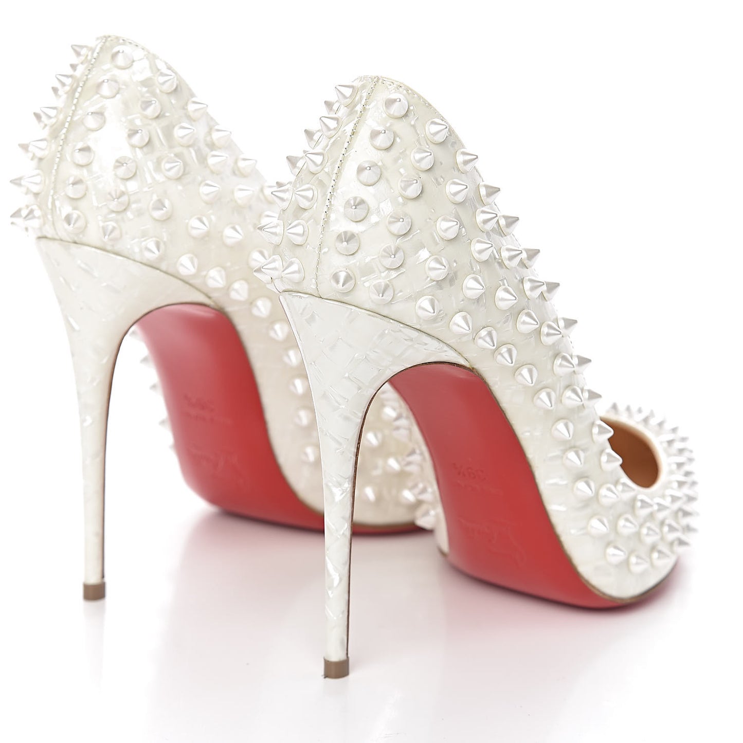 Patent Follies Spikes 100 Pumps 39.5 White