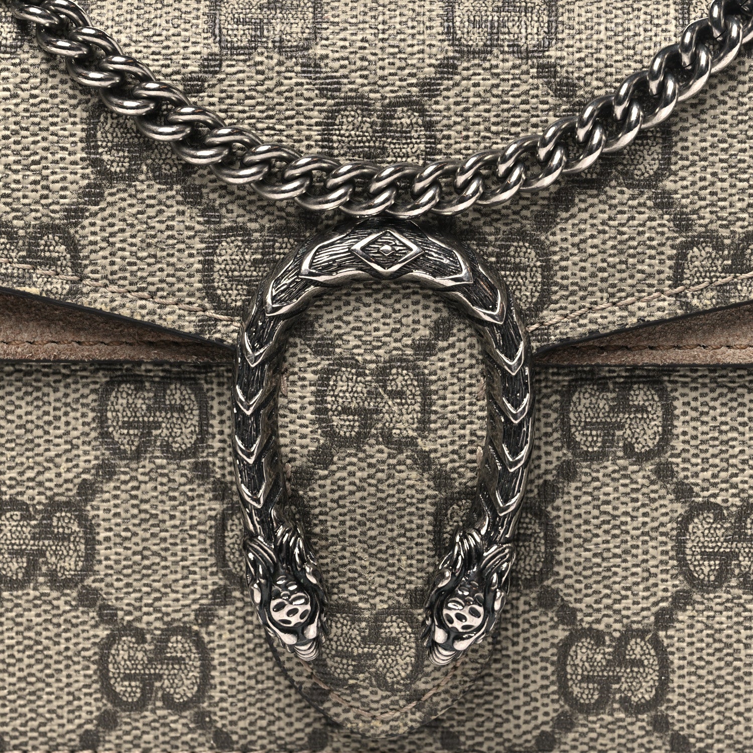 Gucci GG Supreme Monogram Super Mini Dionysus Shoulder Bag Taupe 7 of 11