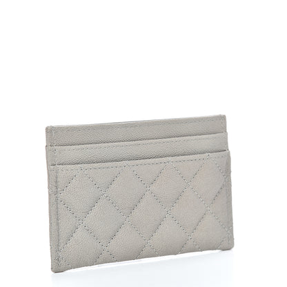 Chanel Caviar Quilted Boy Card Holder Grey 3 of 9