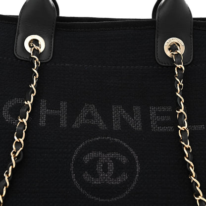 Chanel Mixed Fibers Small Deauville Tote Black 9 of 14