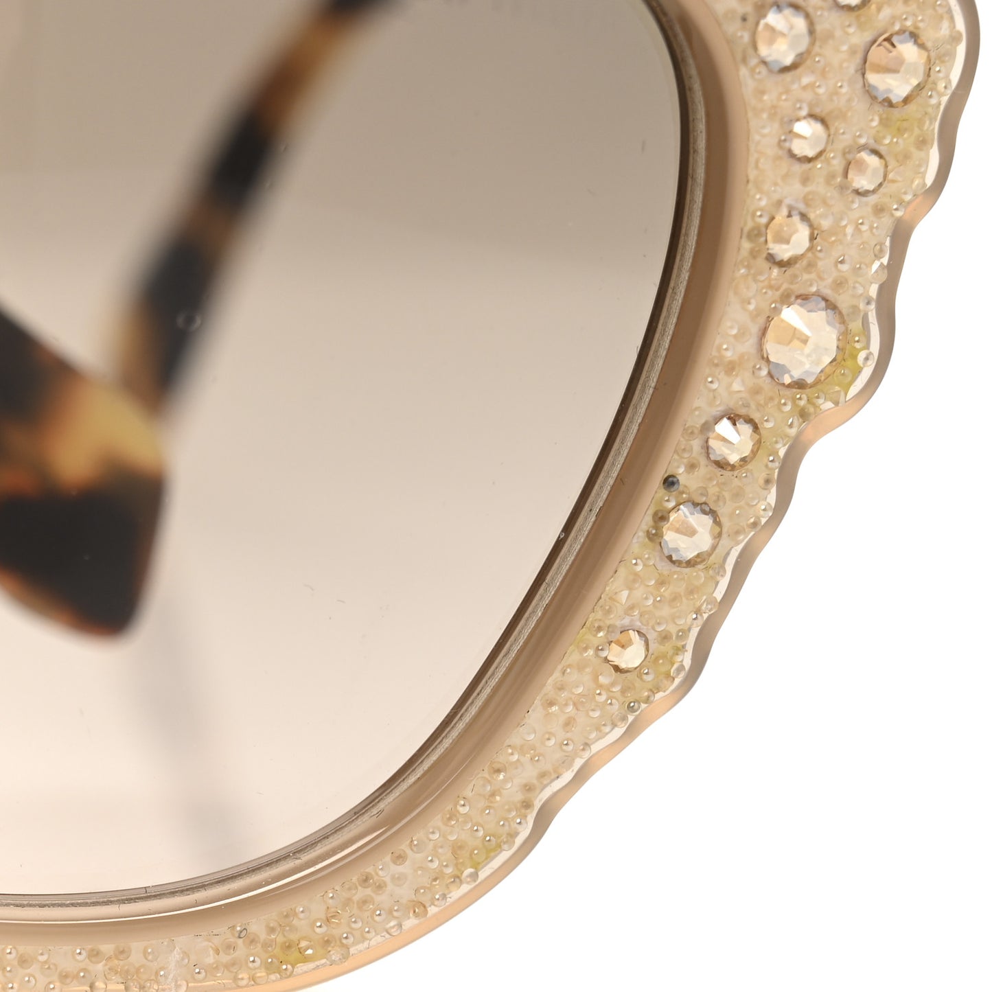 Metal Crystal Cat Eye Sunglasses SMU04Q Gold
