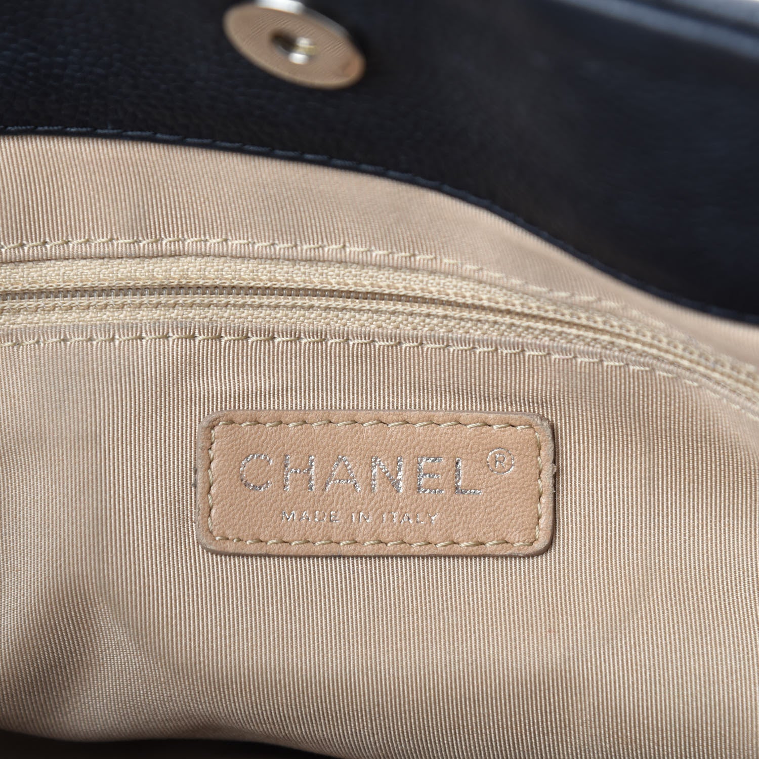 Chanel Caviar Quilted Expandable Zip Shoulder Bag Black 11 of 13