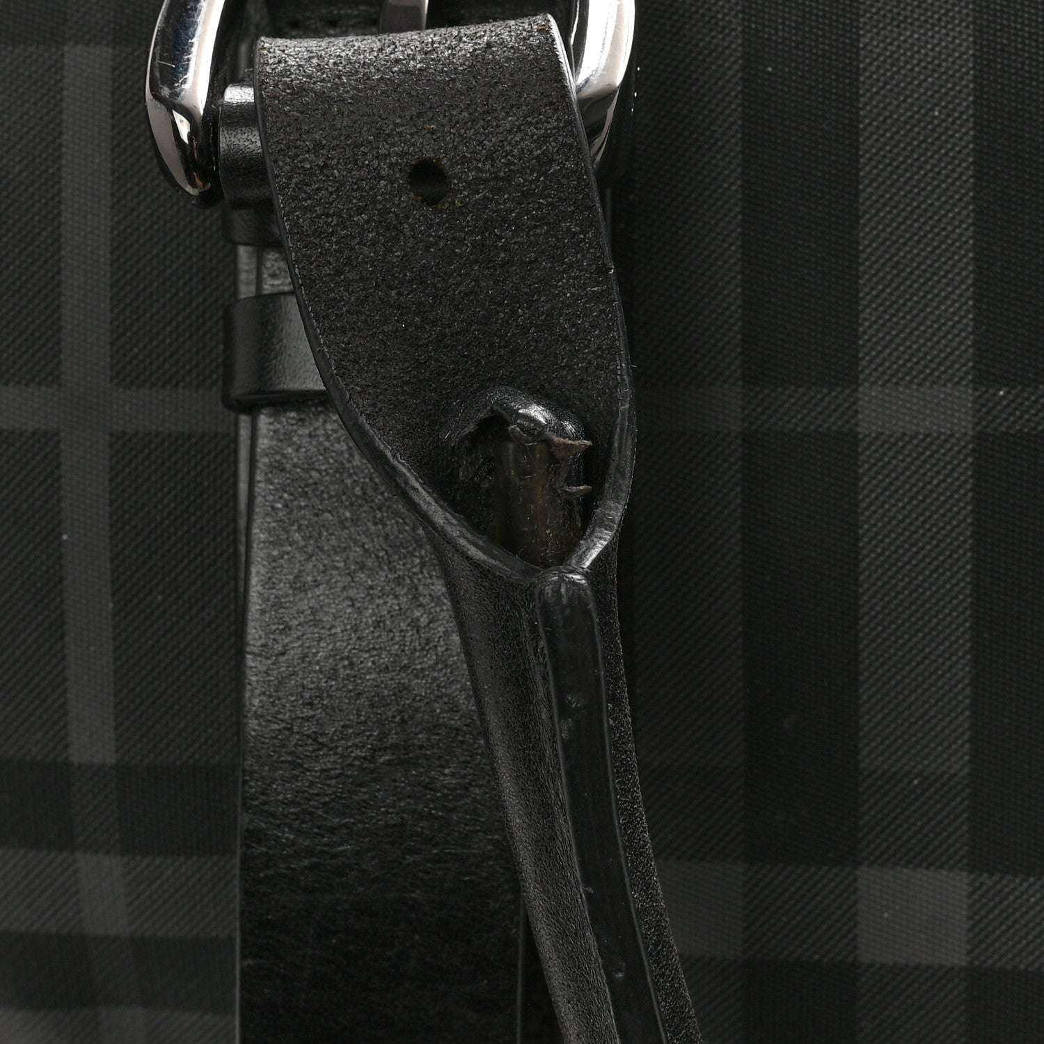 Burberry Nylon Smoked Check Weekend Duffle Bag Black 16 of 18