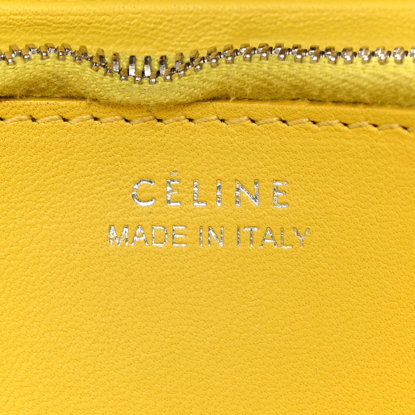 Calfskin Zip Around Multifunction Wallet Citron