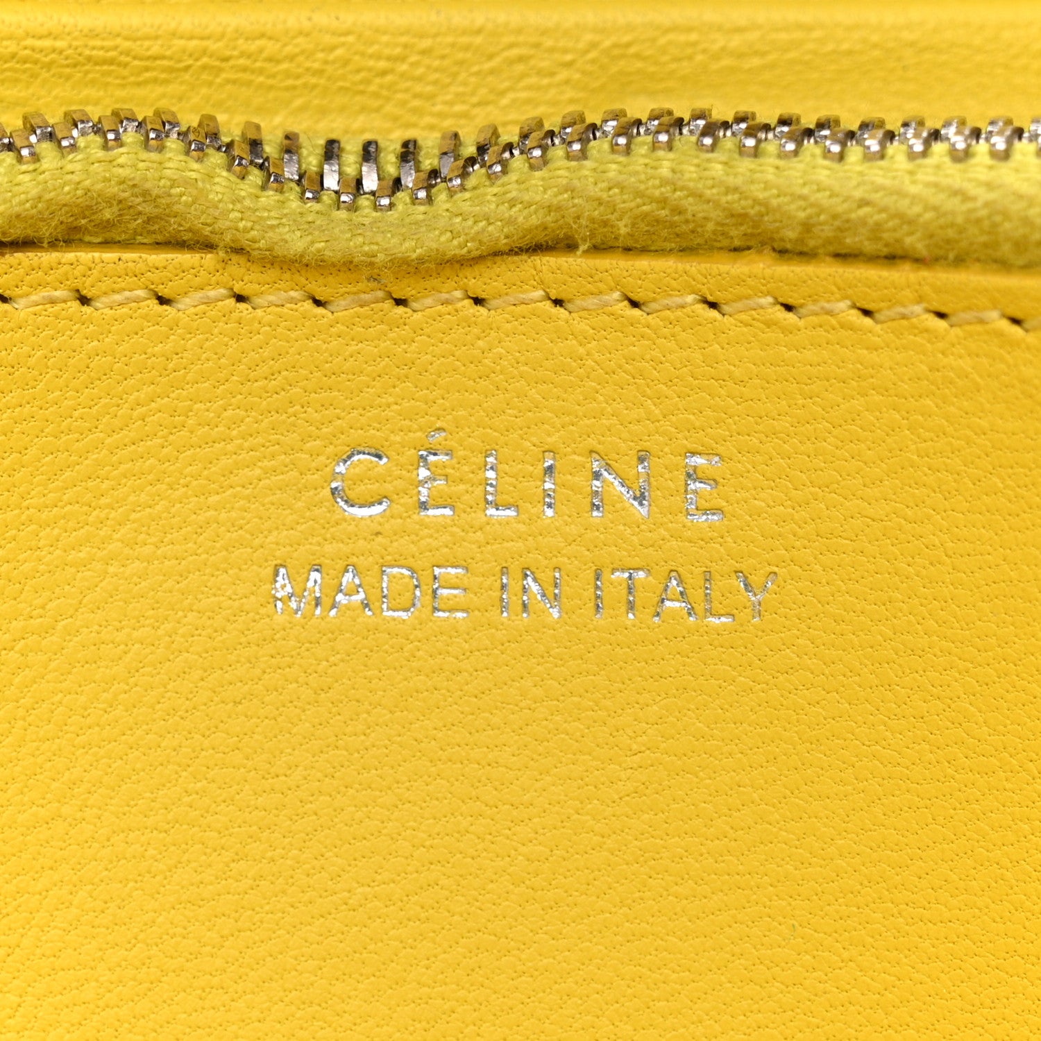 Celine Calfskin Zip Around Multifunction Wallet Citron 6 of 14