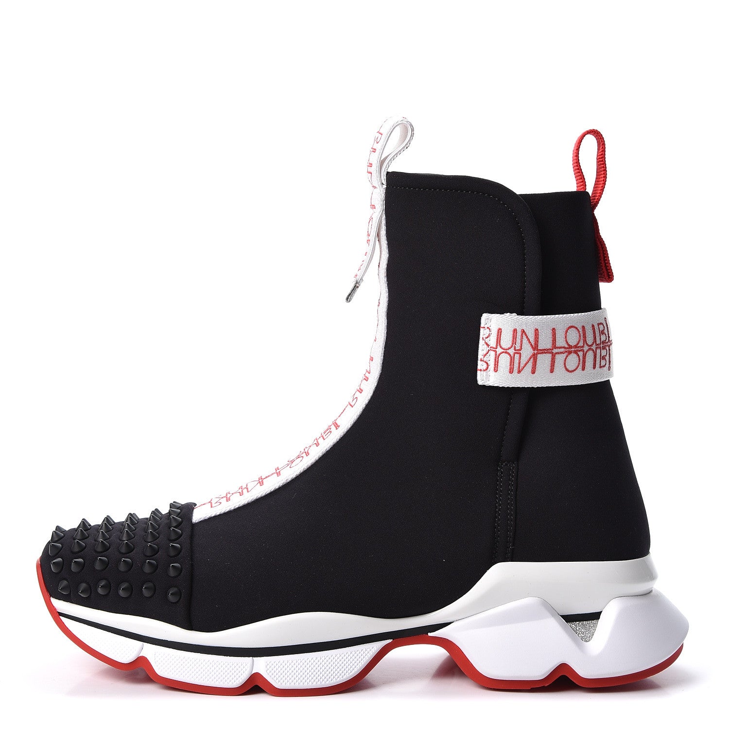 Christian Louboutin Neoprene Spike Hotel Space Sneakers 40 Black 1 of 9