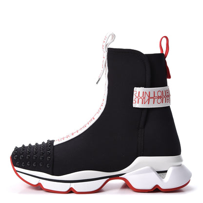 Christian Louboutin Neoprene Spike Hotel Space Sneakers 40 Black 1 of 9