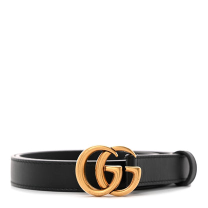 Gucci Calfskin Double G 20mm Belt 85 34 Black 1 of 7