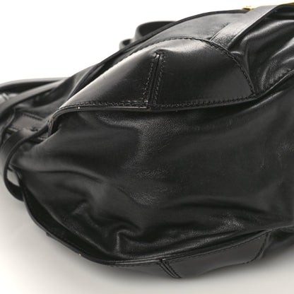 Burberry Lambskin Bridle Calfskin Small Dutton Hobo Black 7 of 10
